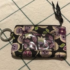 Vera Bradley ID, credit card case; zippered